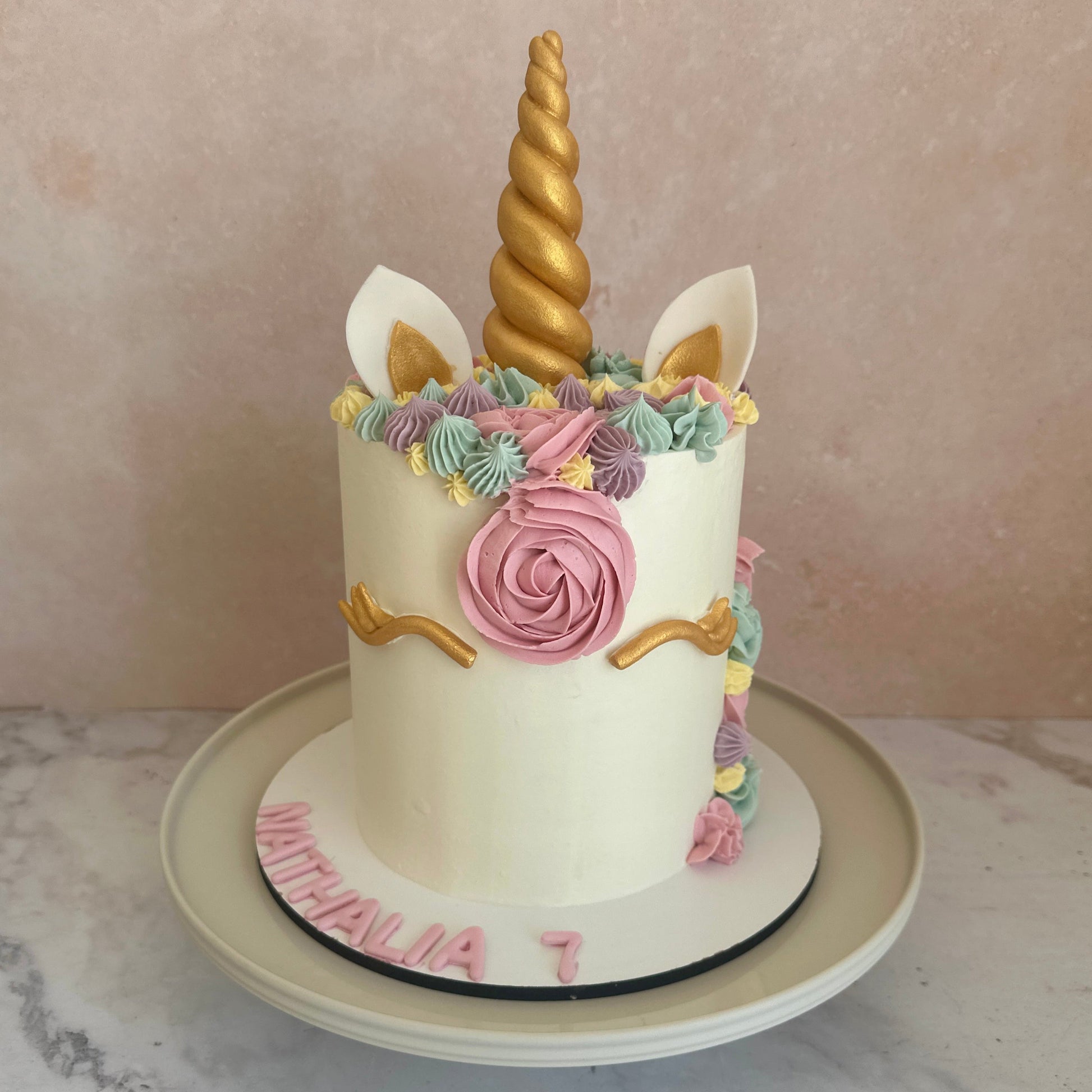 Unicorn girl's birthday cake